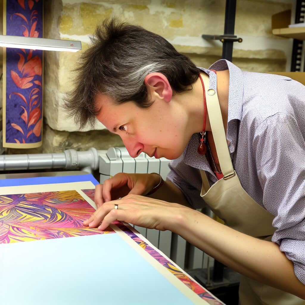 Le Papier Peint sur Mesure Français : Écologie, Créativité Artistique et Innovation 10 artisan franais crant un papier peint ar 1024x1024 54154965